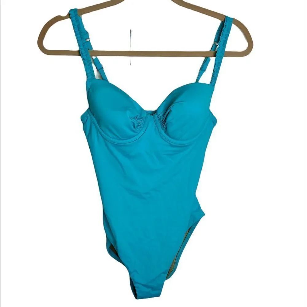 Tommy Bahama turquoise one piece swimsuit